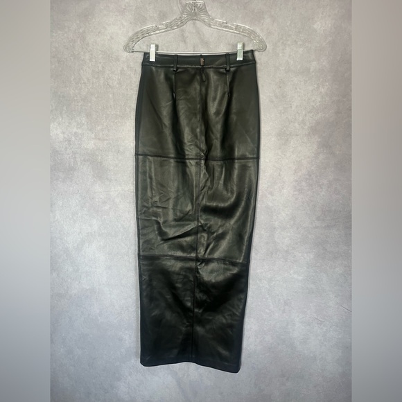 Oh Polly Black Maxi Pencil Skirt with Slit Size 0 NWOT - Picture 7 of 7